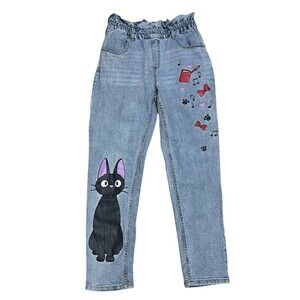 KIKI'S DELIVERY SERVICE Jiji Paperbag Jeans Her Universe Studio Ghibli Cat Sz MD